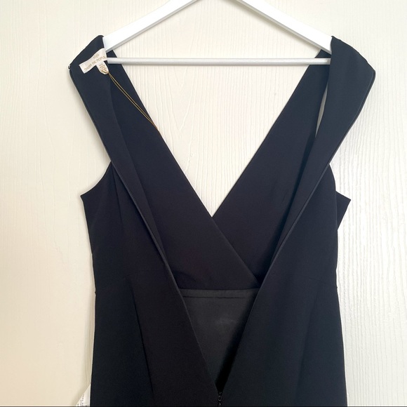 Dress the Population Ariel Racerback Faux Wrap Crepe Black Gown - Size X… - Picture 5 of 12